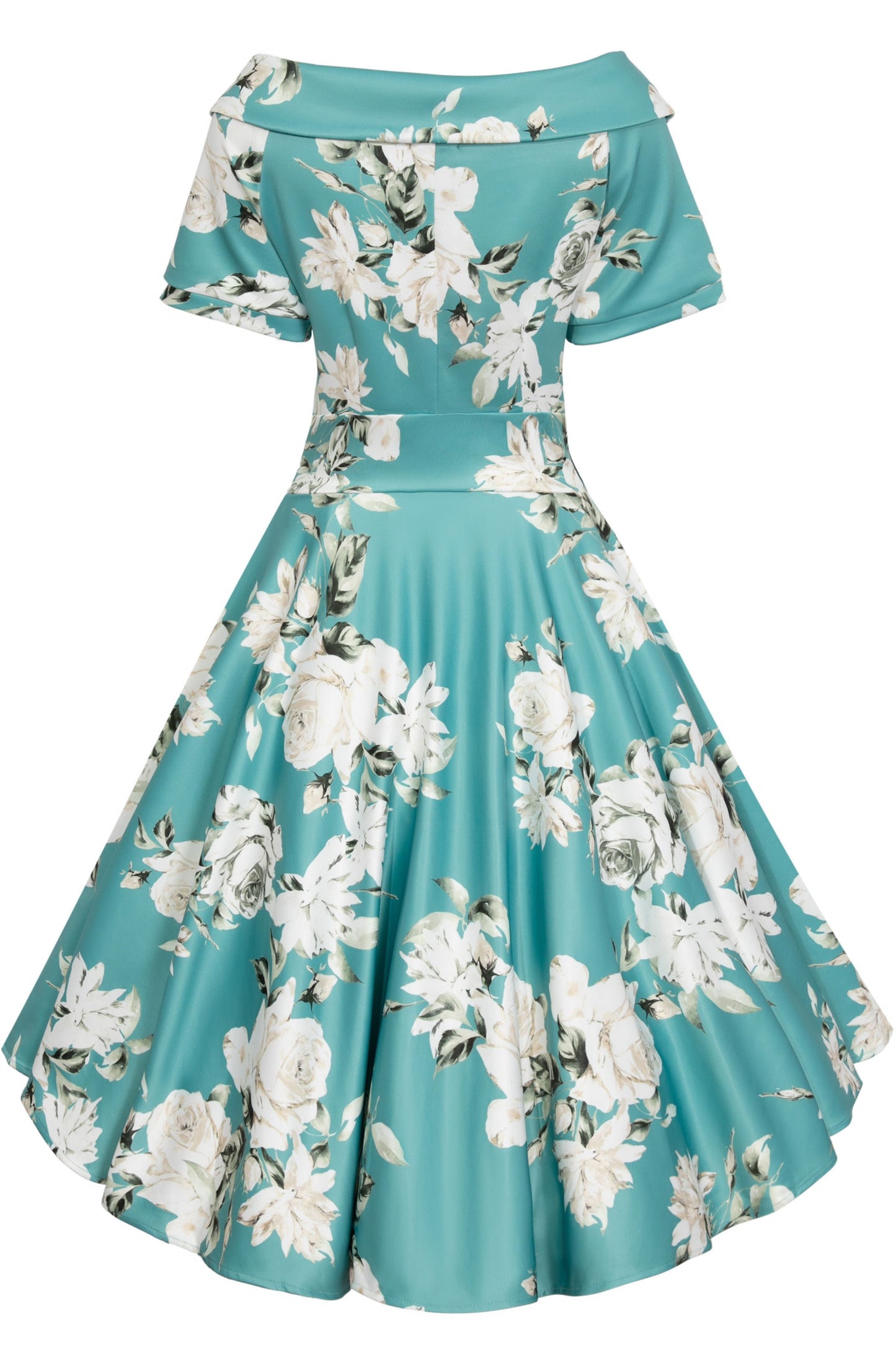 Darlene Mint Floral Flared Dress