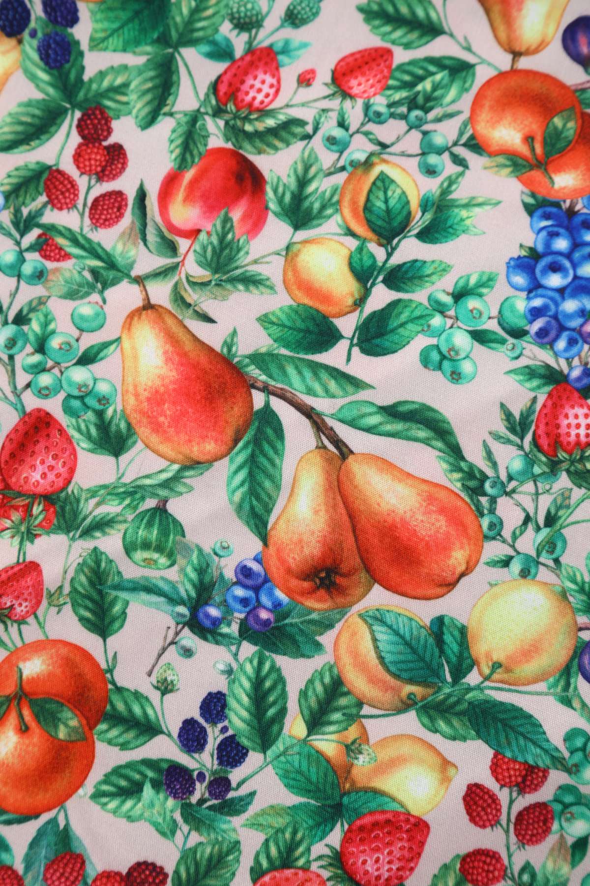 Daisy Mediterranean Fruit Halter Dress