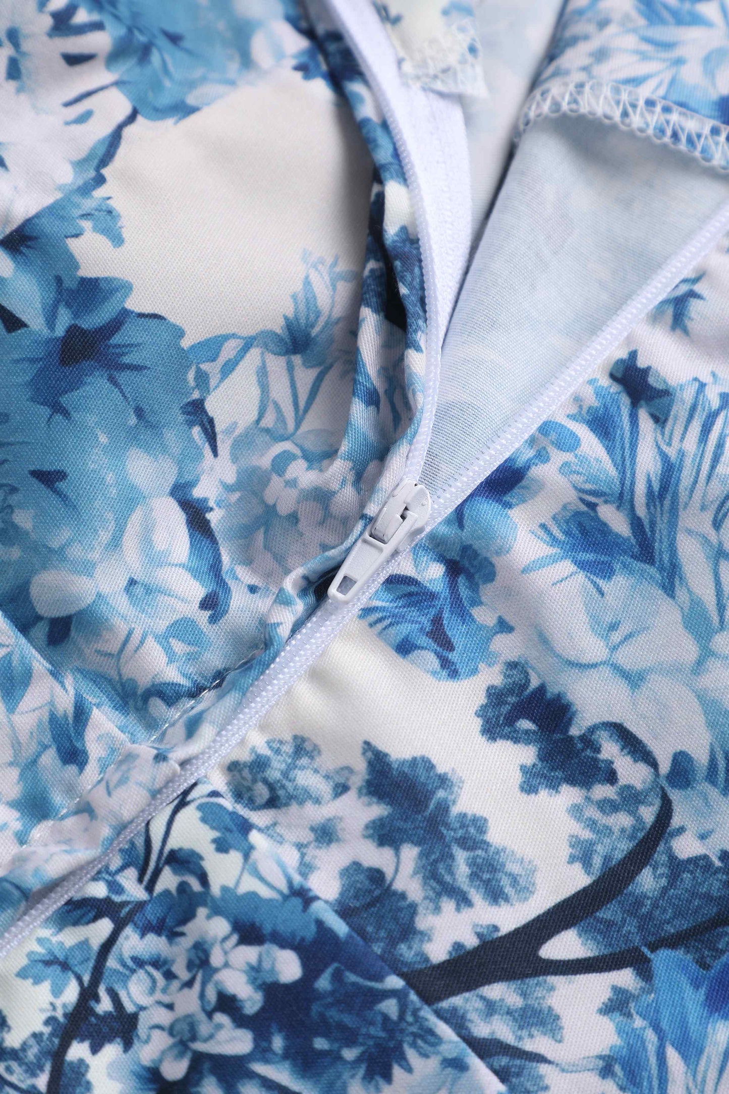 May White Crossover Bust Dress In Big Ben Print