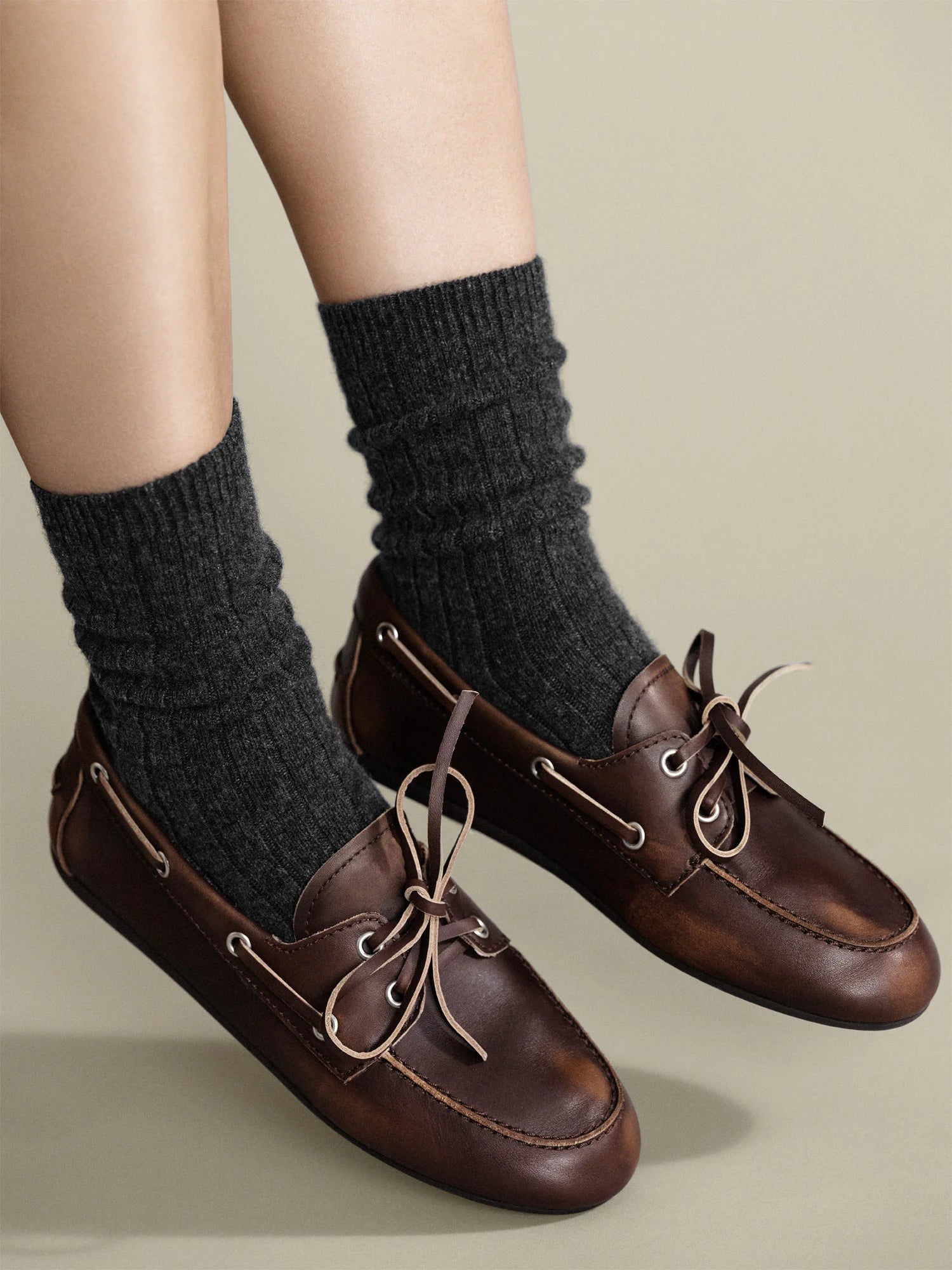 Hansel From Basel Cozy Rib Cashmere Sock