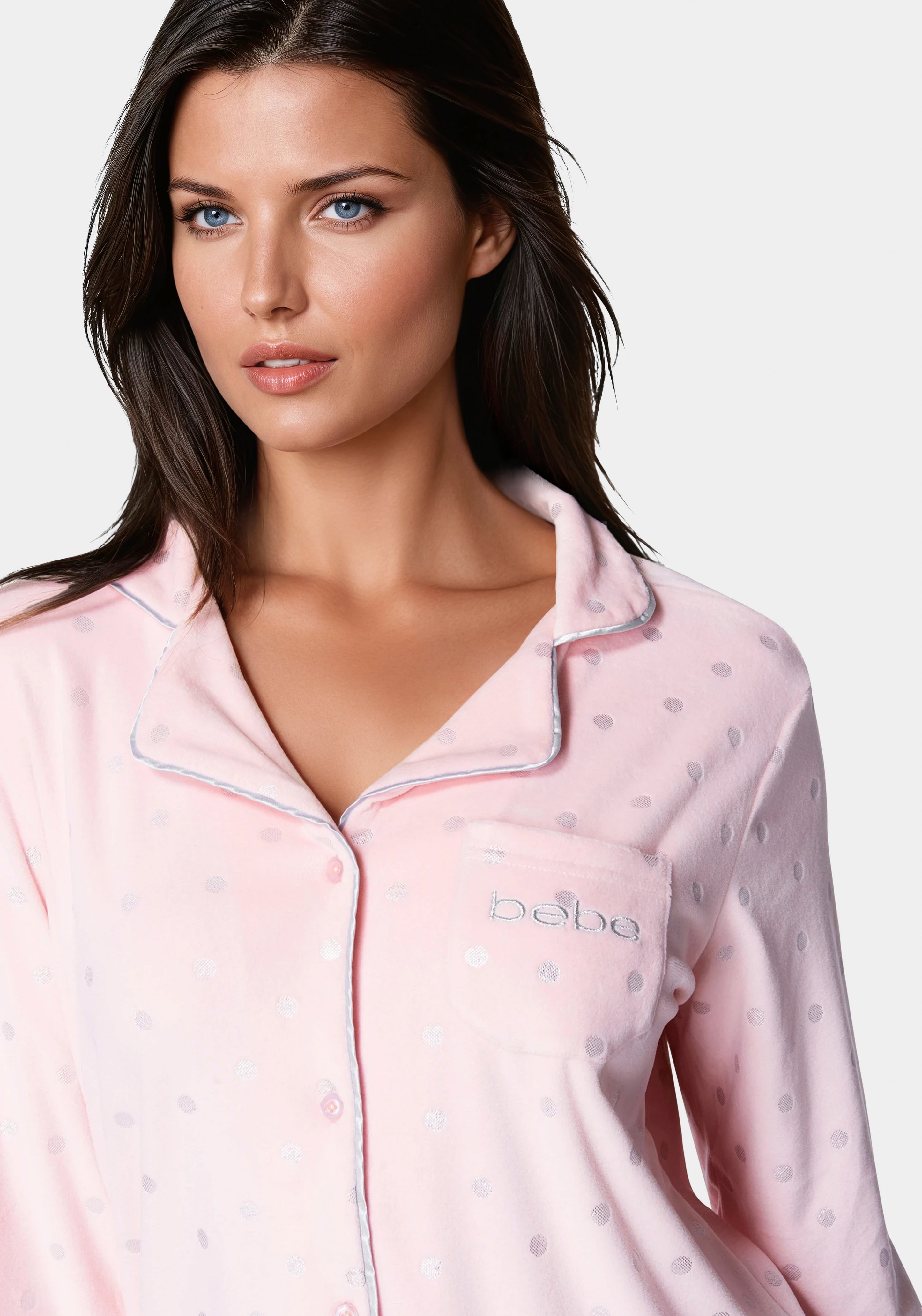 Silver Foil Plush Pajama Set