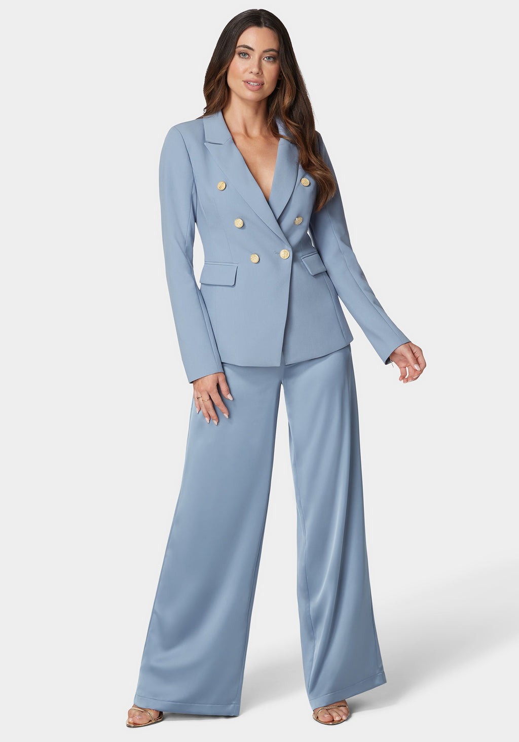High Waist Ultra Wide Leg Satin Pant