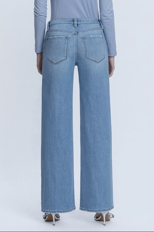 Waitlist 8/15 • Romilly Mid Rise Wide Leg Jeans Medium Wash