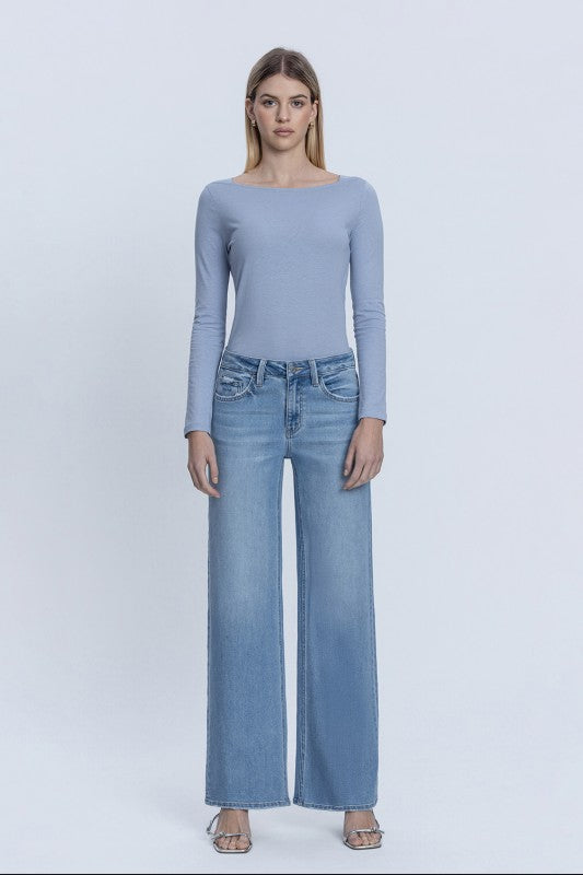 Waitlist 8/15 • Romilly Mid Rise Wide Leg Jeans Medium Wash