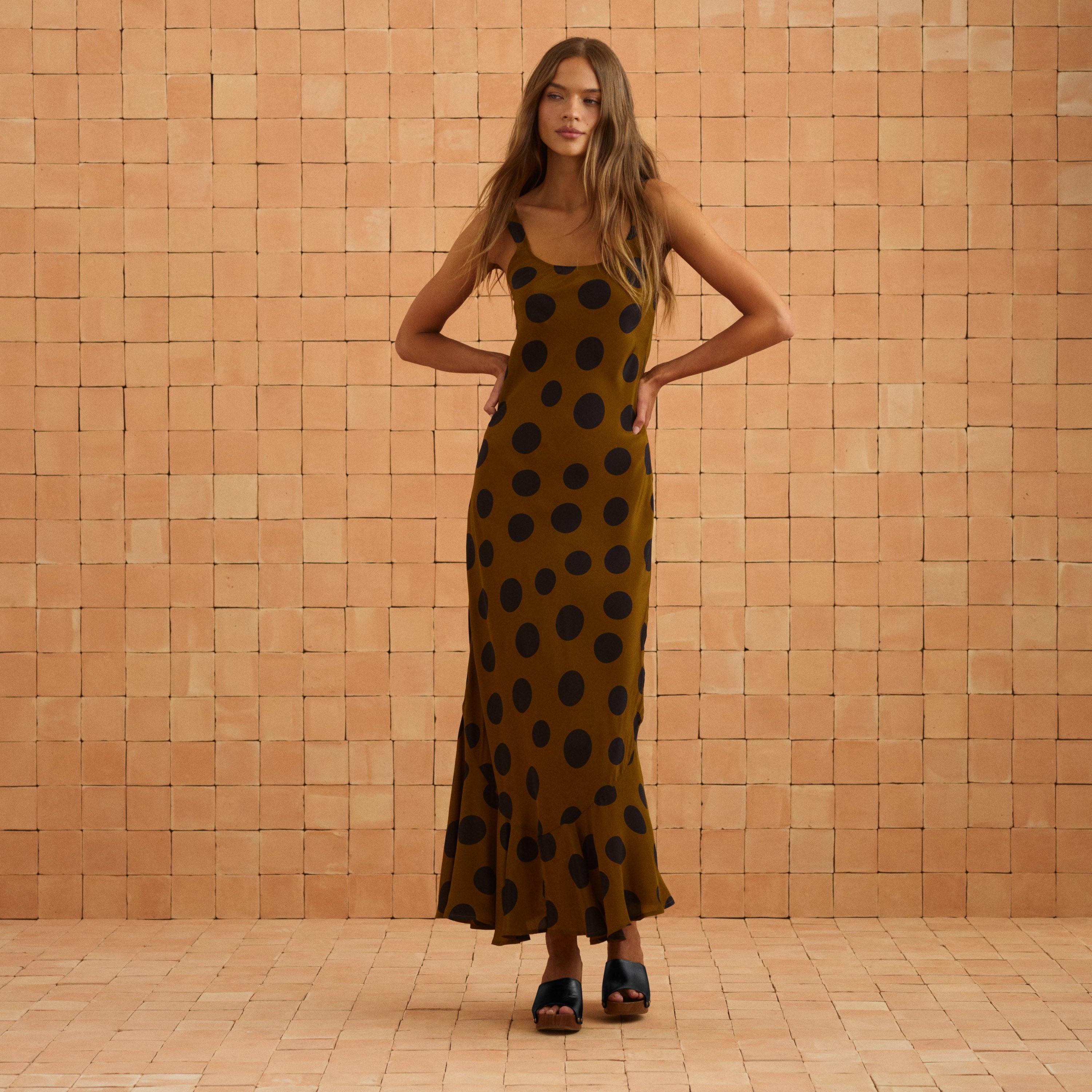 Gia Dress In Ginger Spot