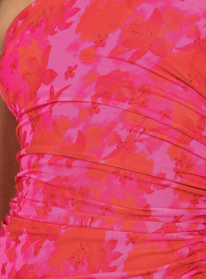 Donelli Mini Dress Pink Floral