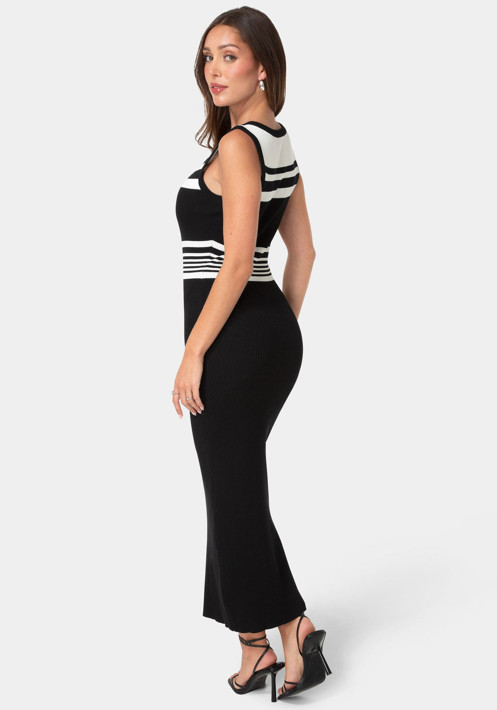 Racer Maxi Dress with Contrast Stripe