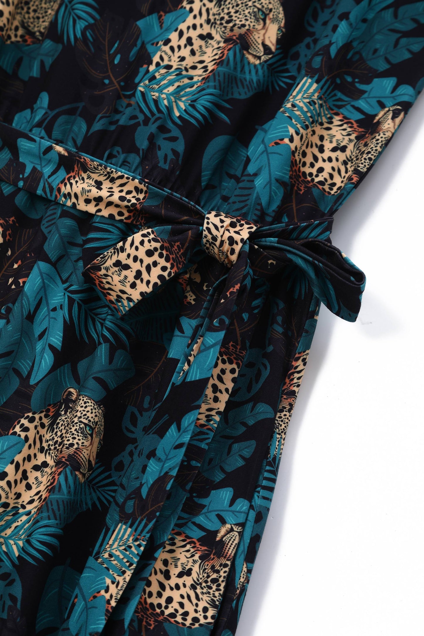 Brigitte Cheetah Print Strappy Jumpsuit