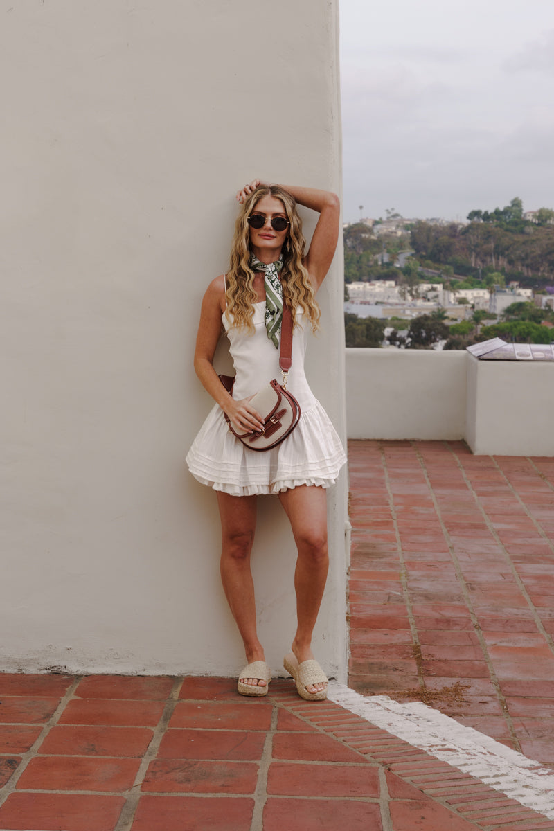 Kristin Sleeveless Mini Dress White
