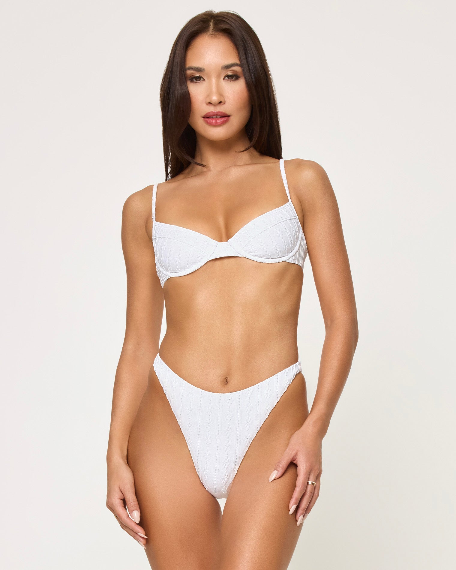 Missy Bikini Top - Eyelet White