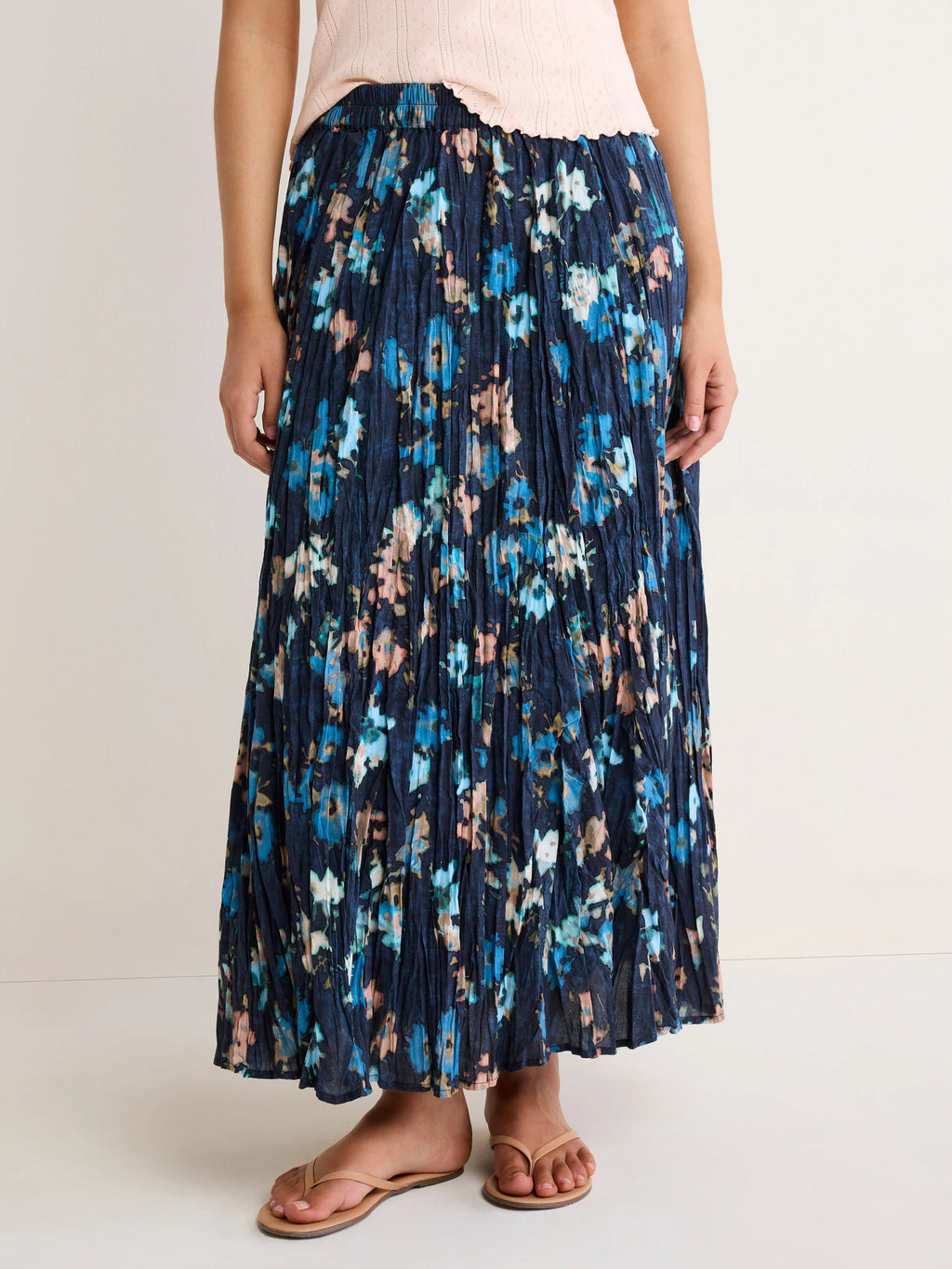 nz by NIC+ZOE Glowy Floral Cotton Crinkle Skirt