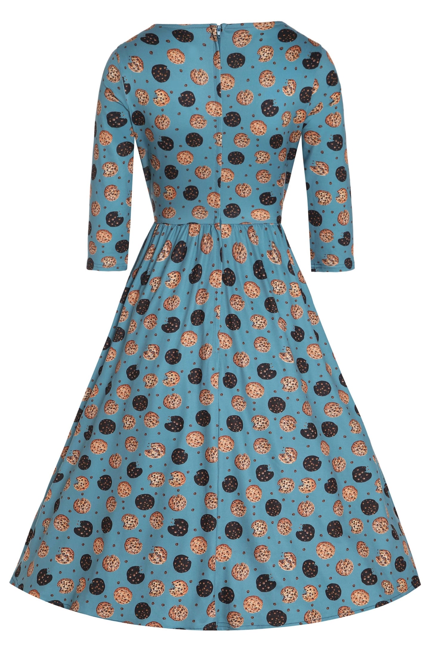Billie Cookie Blue Long Sleeved Dress