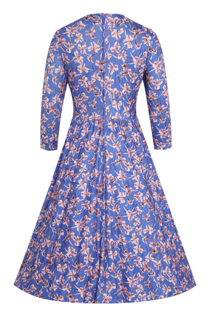 Billie Orchid Floral Long Sleeved Dress