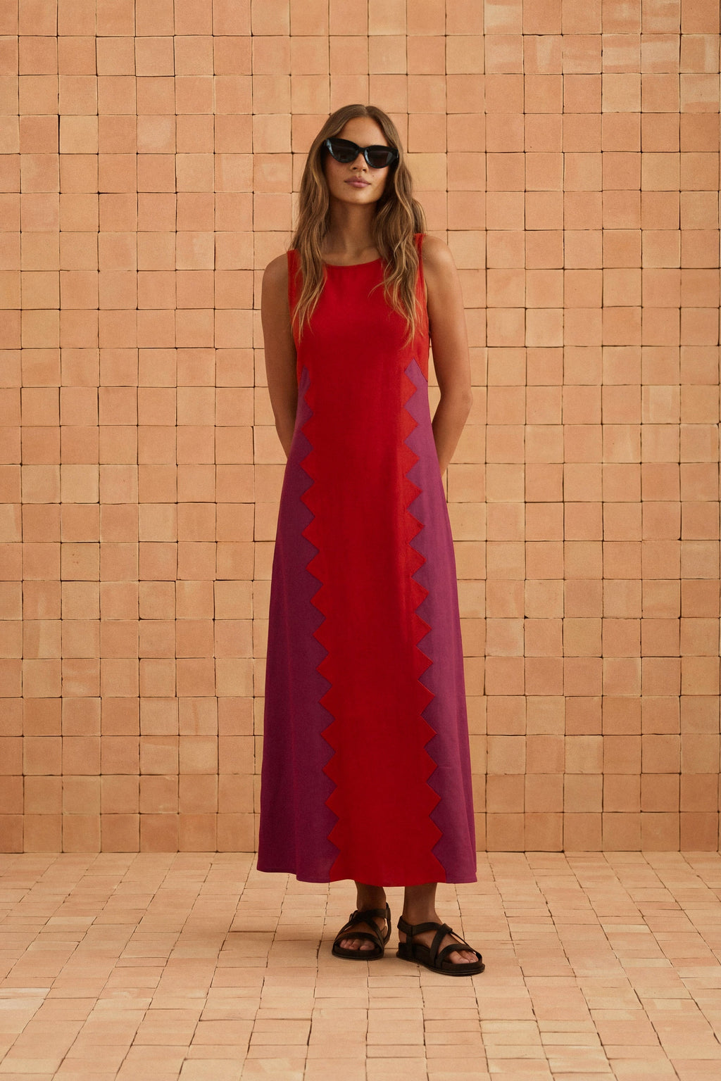 Binnie Dress In Foxglove Rosa