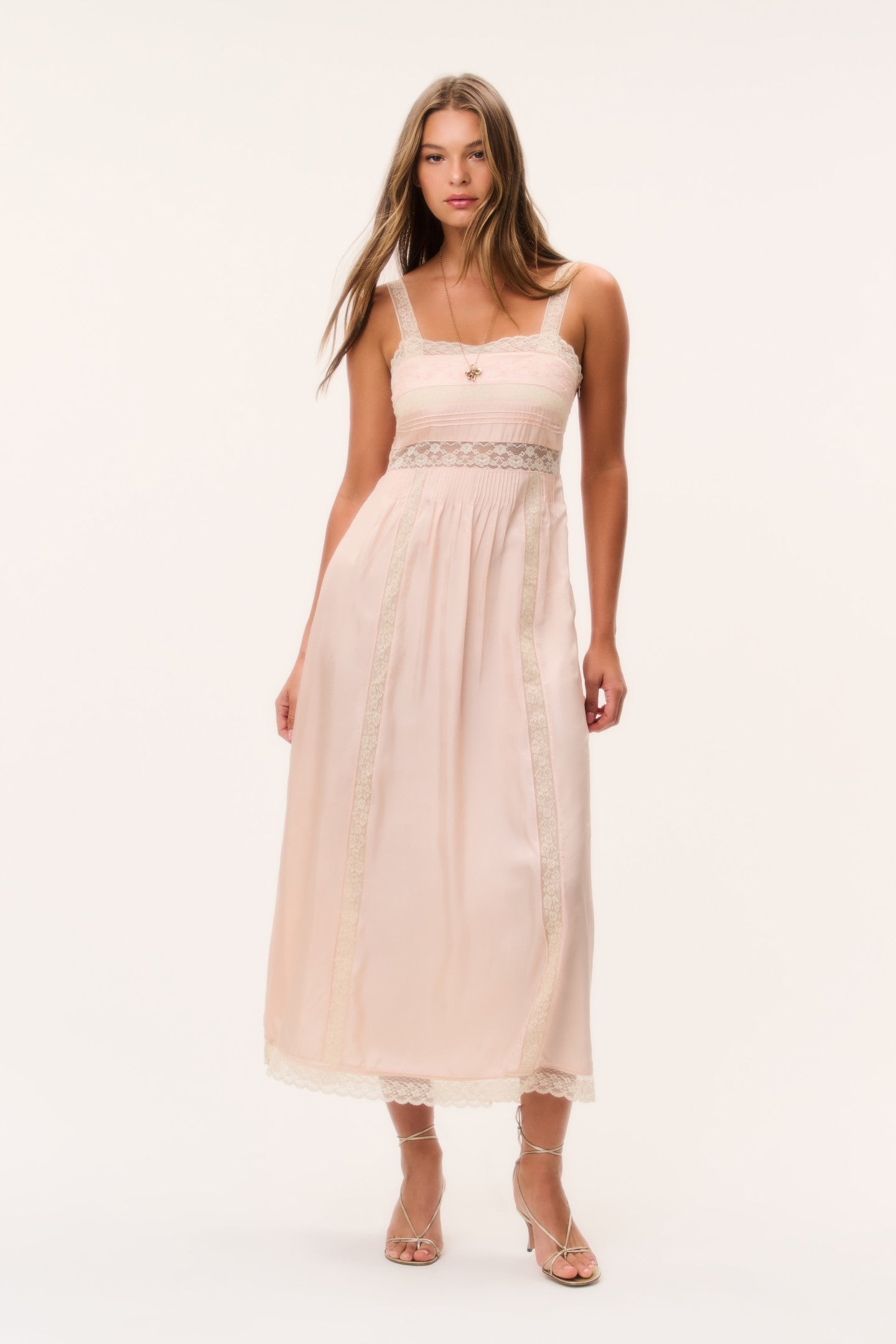 Cerys Silk Lace-Trimmed Maxi Dress
