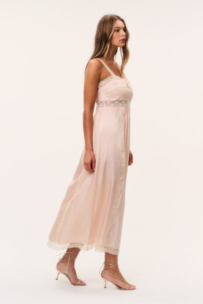 Cerys Silk Lace-Trimmed Maxi Dress