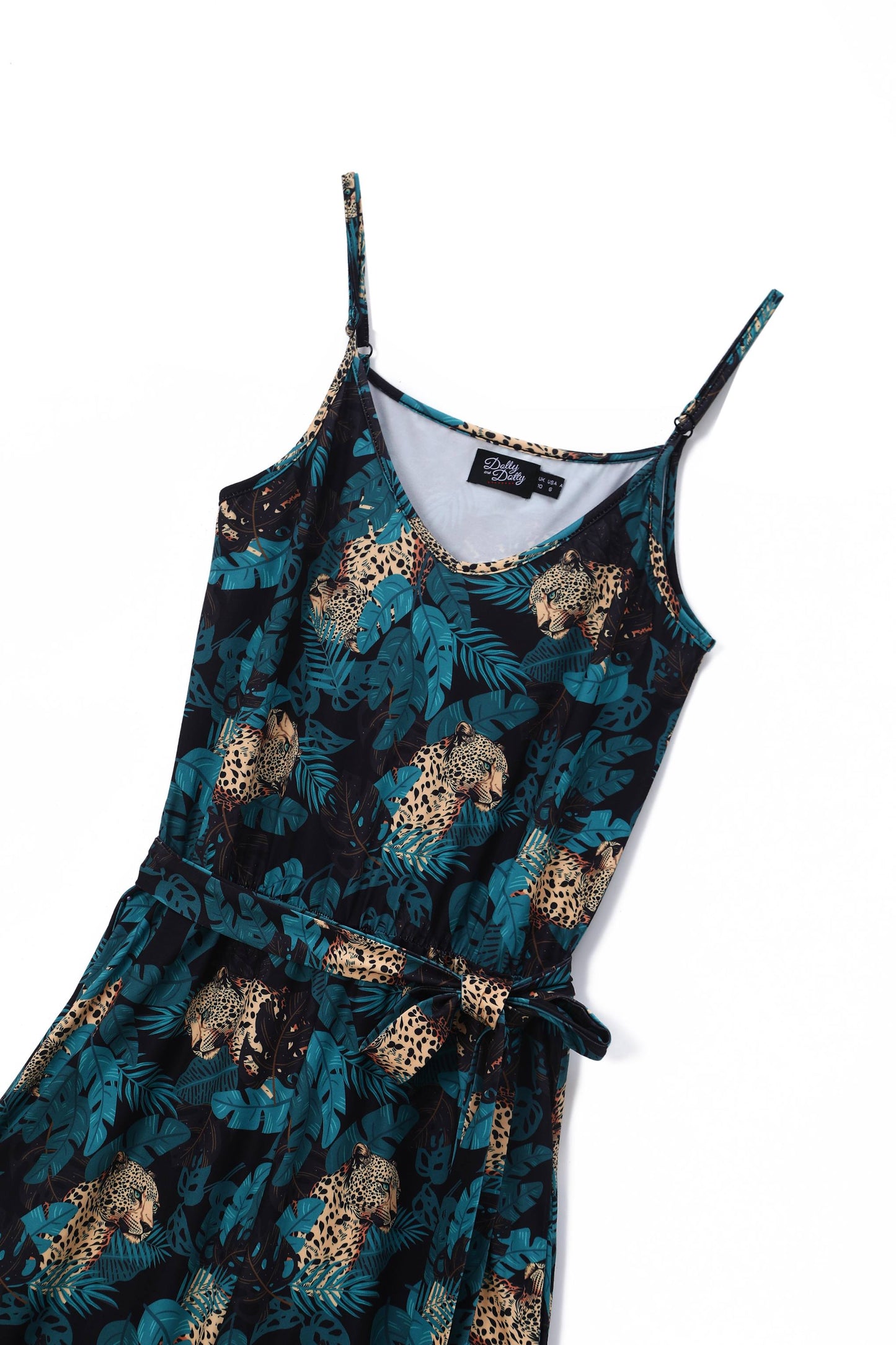 Brigitte Cheetah Print Strappy Jumpsuit