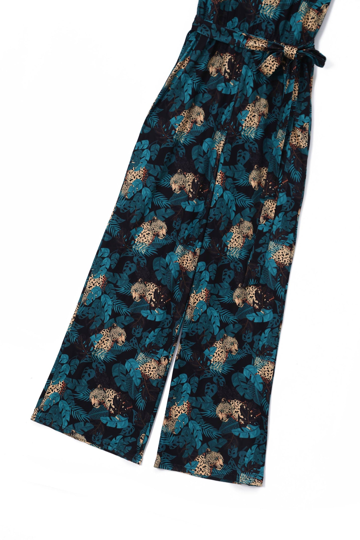 Brigitte Cheetah Print Strappy Jumpsuit