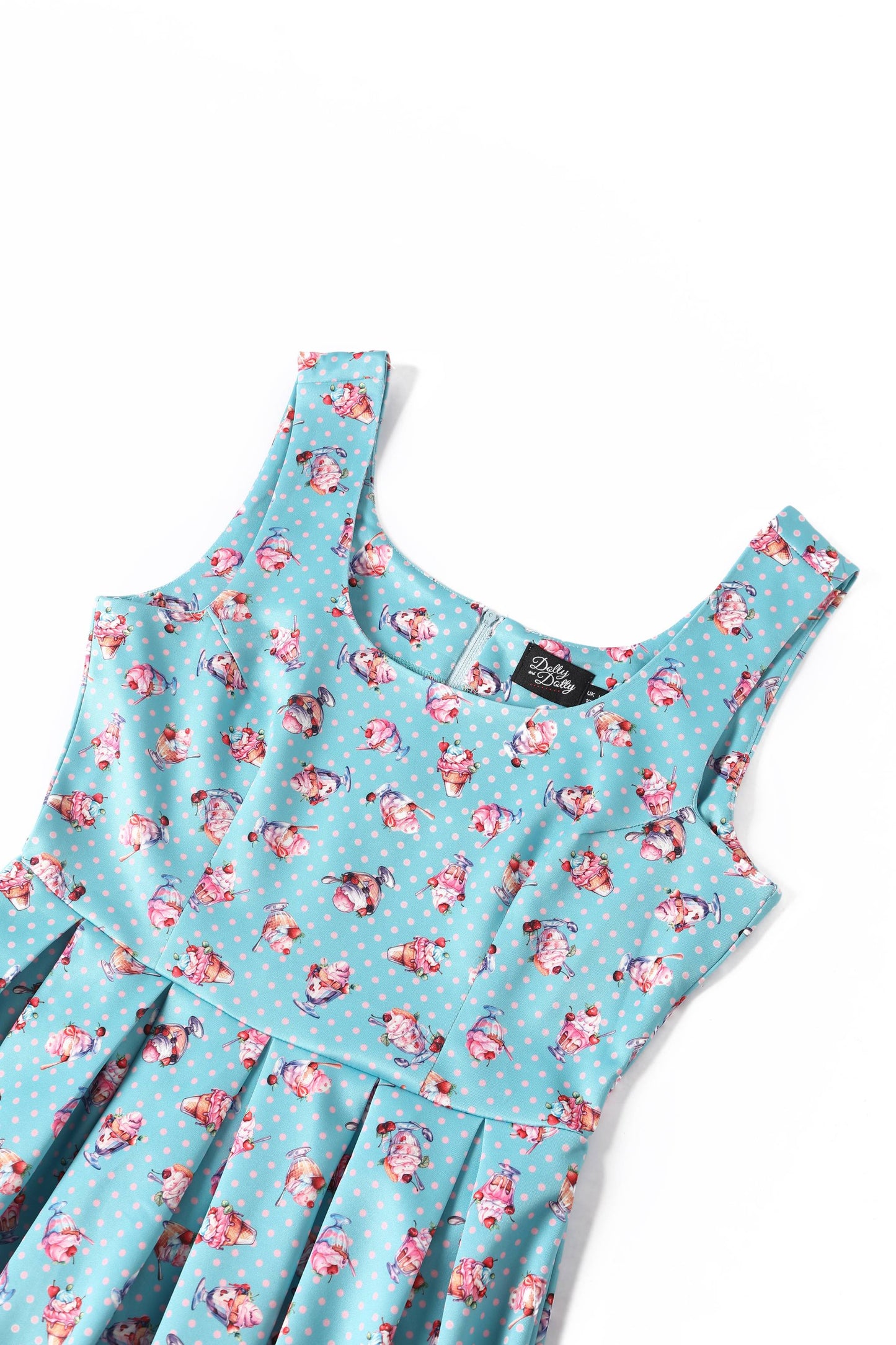 Amanda Sundae Blue Flared Dress