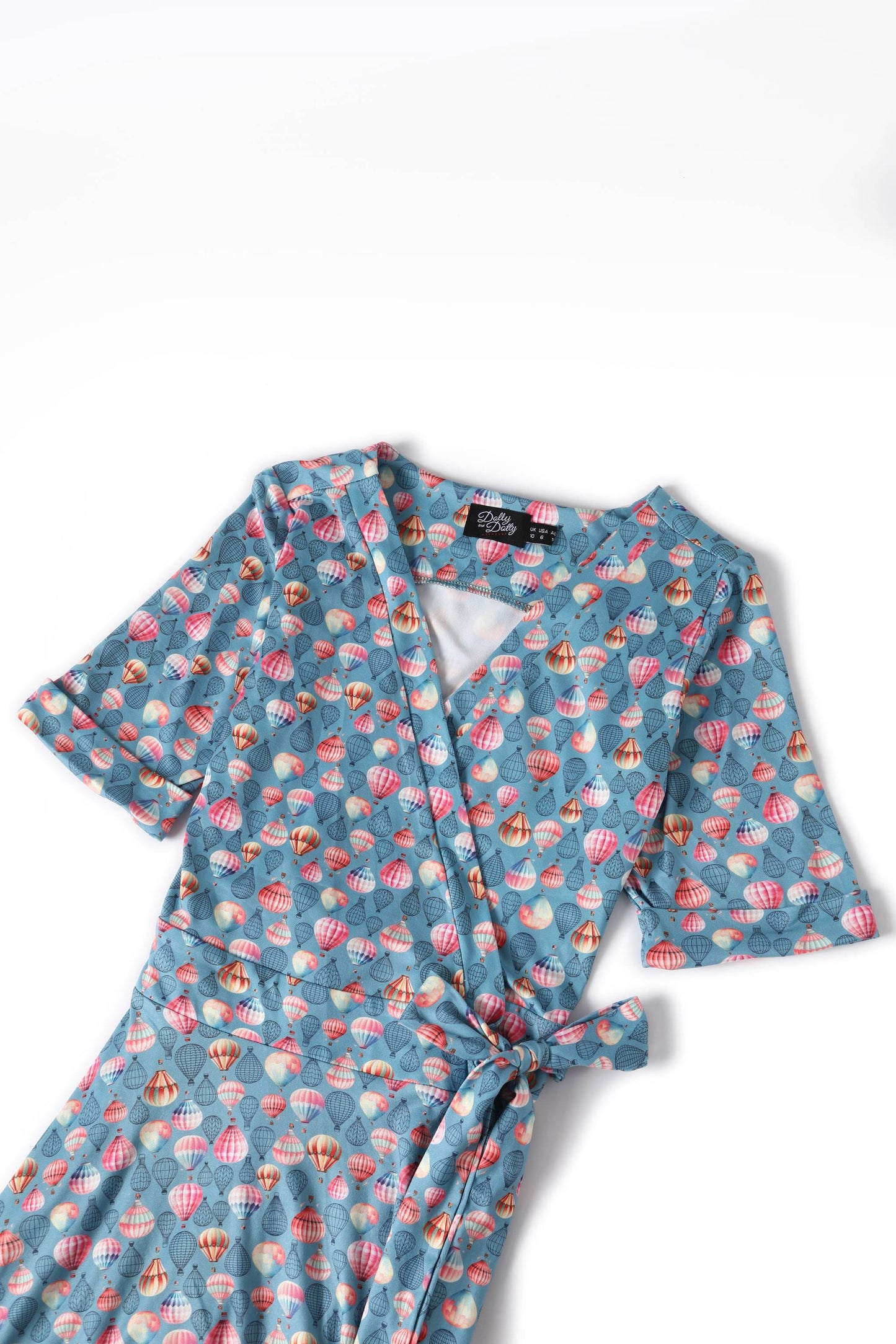 Matilda Hot Air Balloon Wrap Dress In Blue