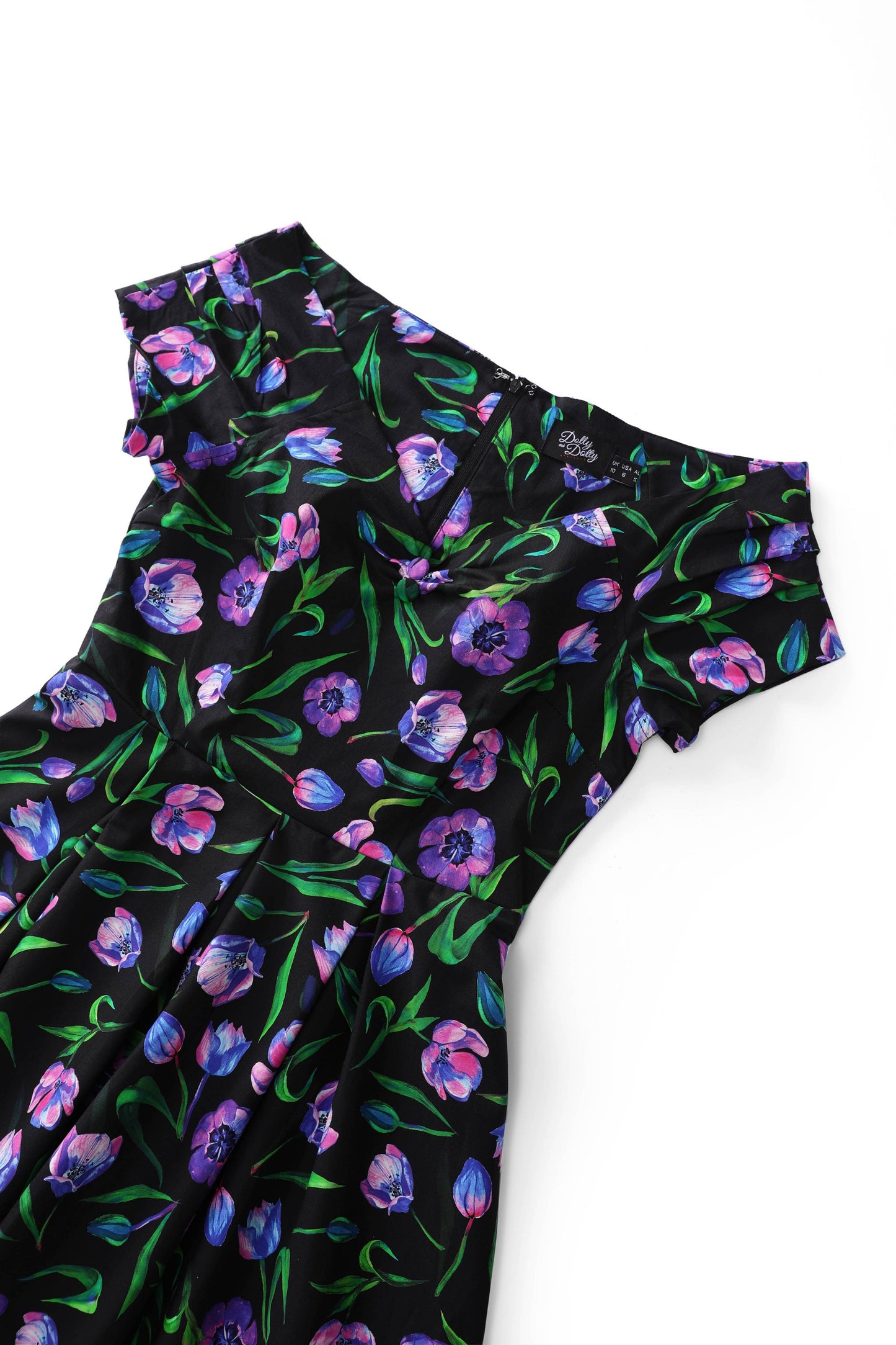 Lily Black Tulip Off Shoulder Dress