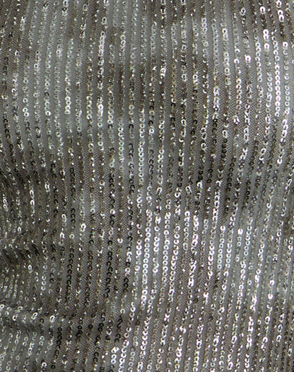 Dikta Asymmetric Mini Dress in Sequin Green Grey