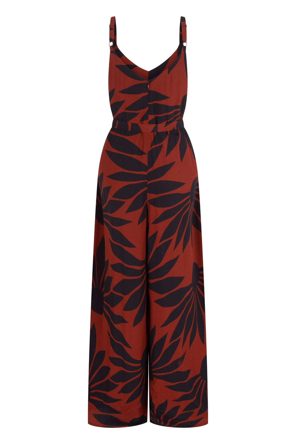 Delilah Jumpsuit In Chocolate Strawflower