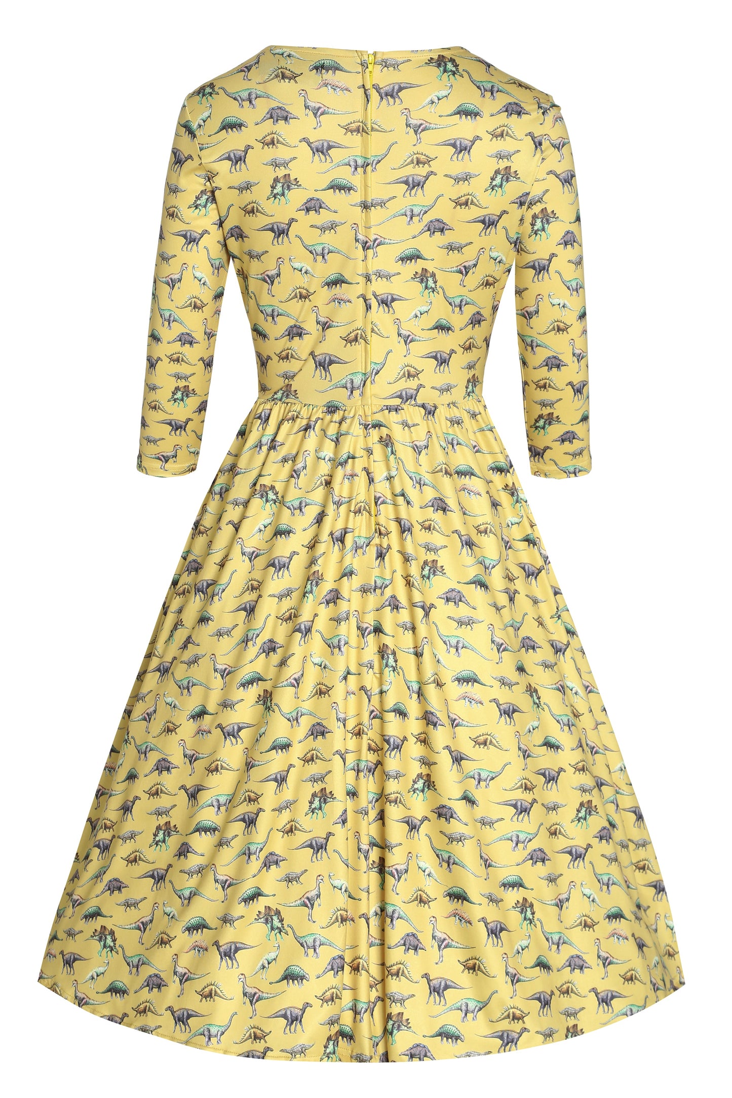 Billie Dinosaur Yellow Long Sleeved Dress