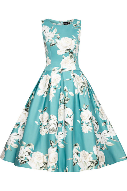 Annie Mint Floral Swing Dress