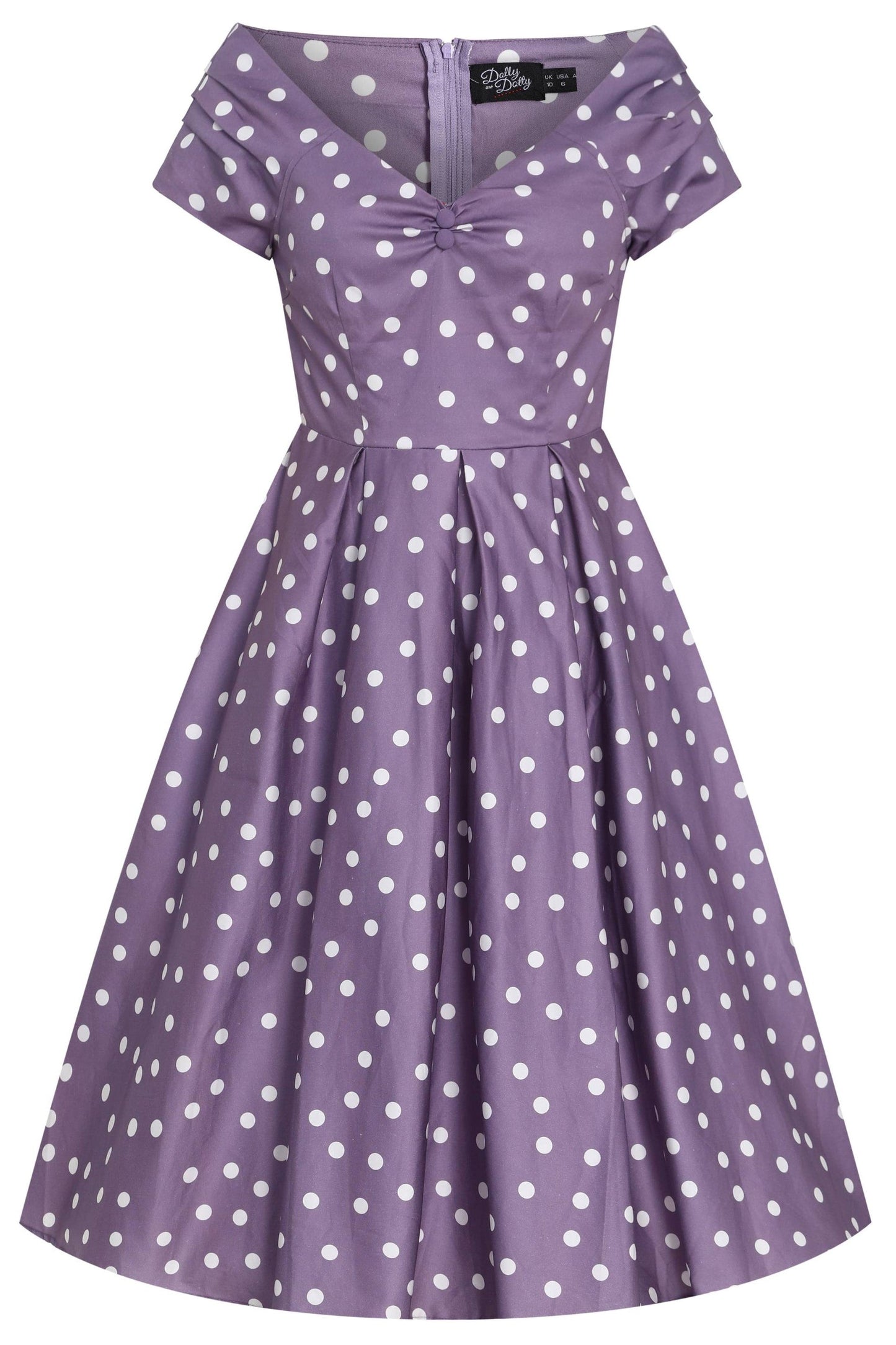 Lily Polka Dot Off Shoulder Midi Dress