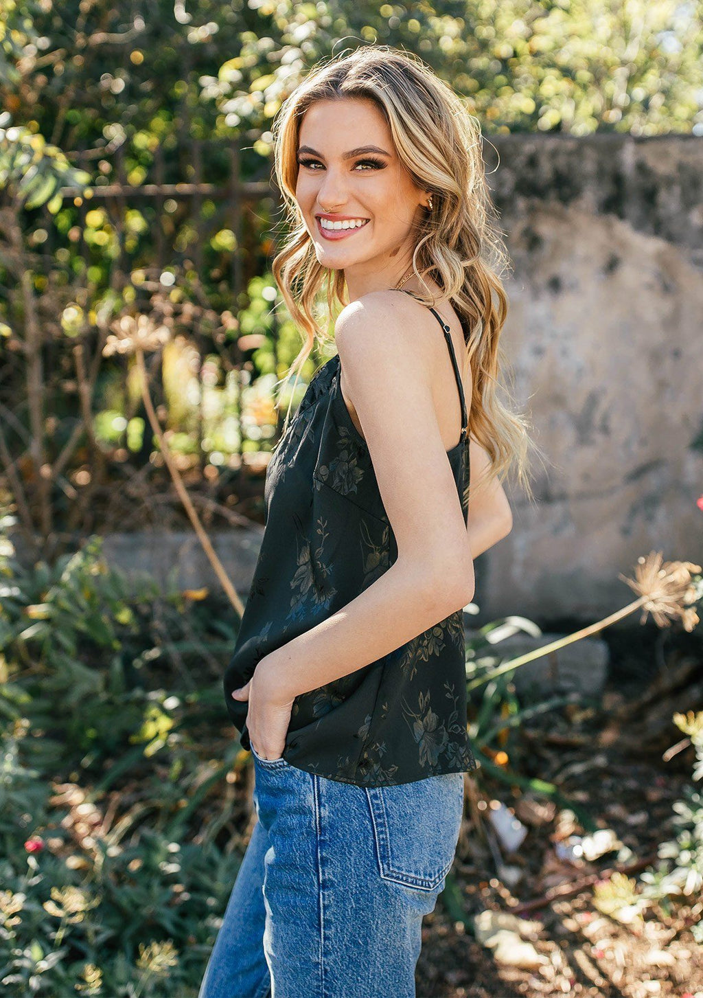 Jane Floral Jacquard Cami