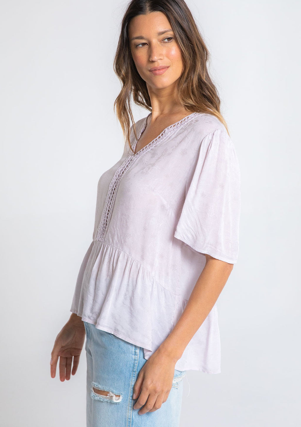 Ocean Eyes Lattice Trim Top