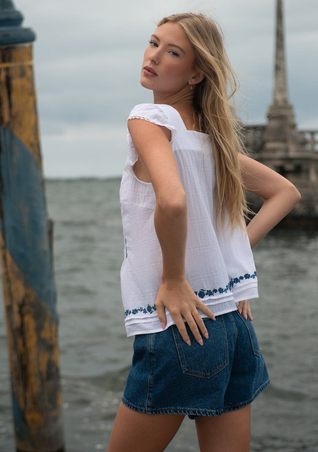 Seaborn Embroidered Top