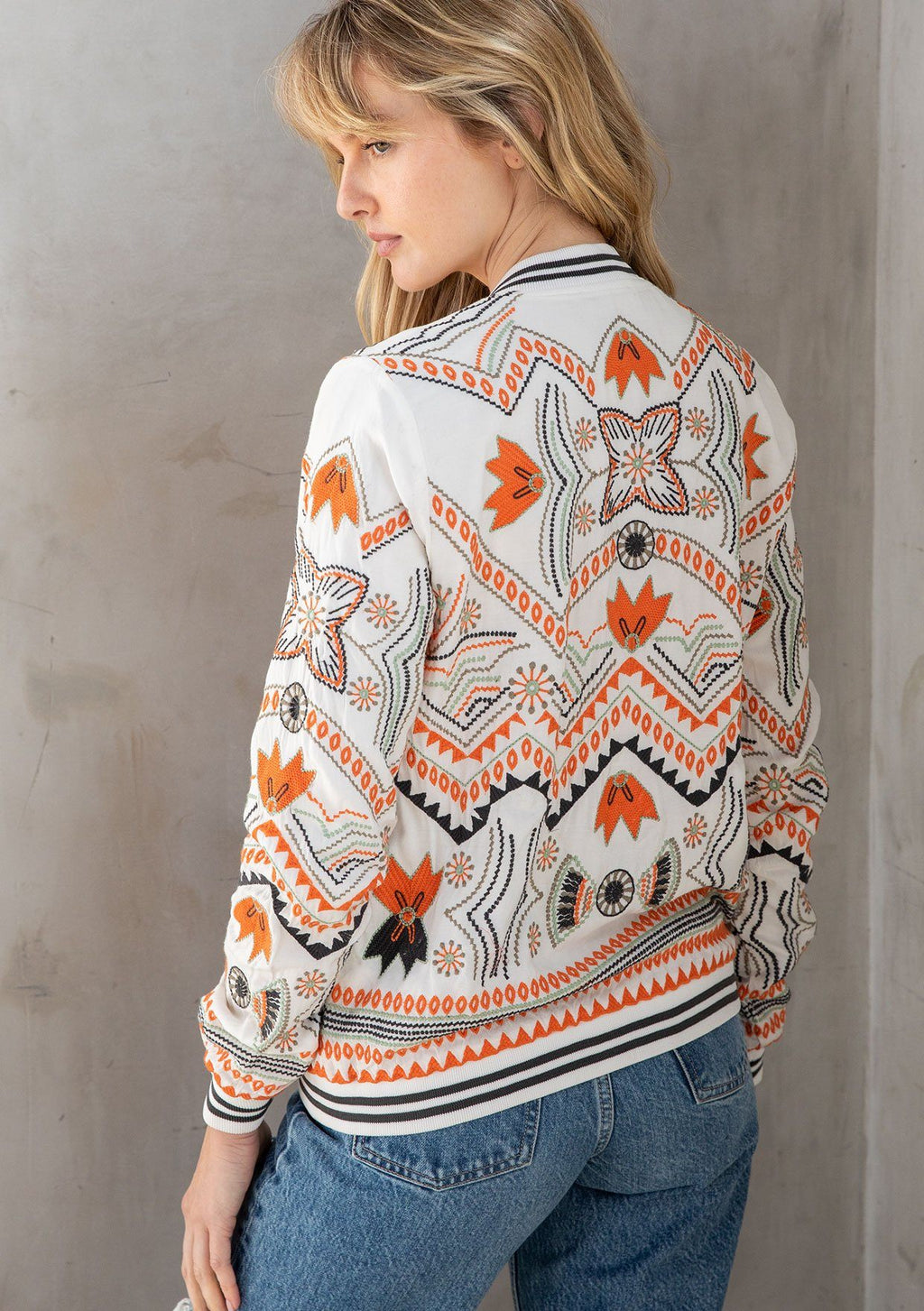 Freyja Embroidered Bomber