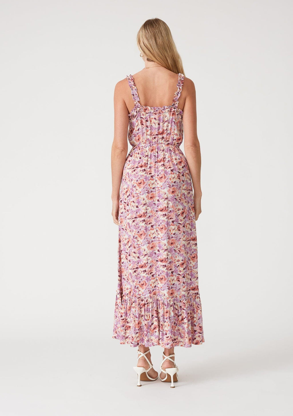 Nicolette Lace-Up Maxi Dress