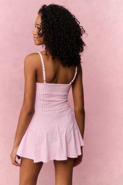 Tween Gingham Kishori Active Dress