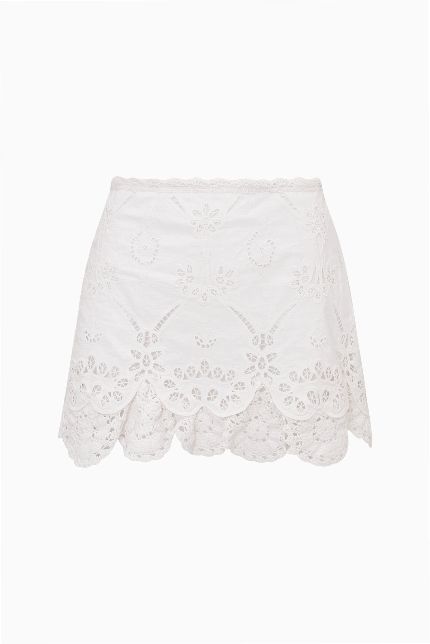 Liriel Eyelet Embroidered Mini Skirt