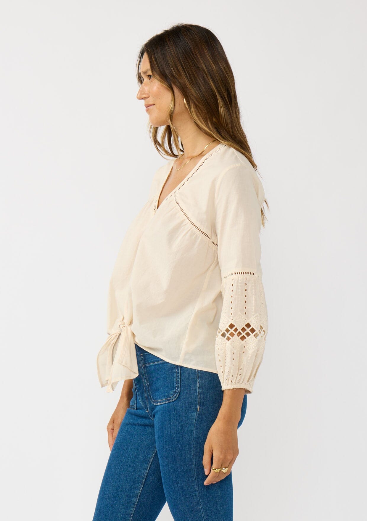 Rosalia Tie Front Top