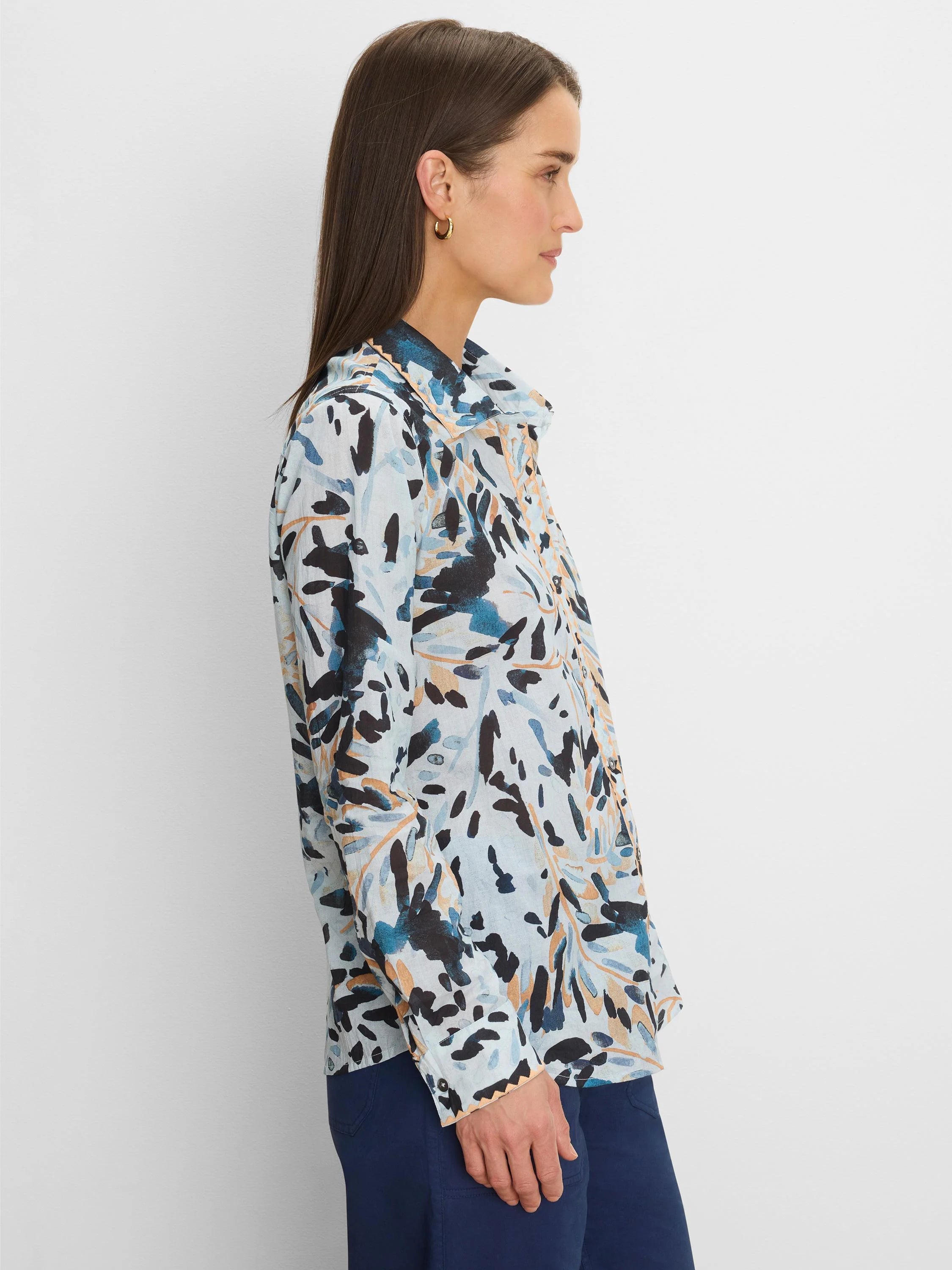 Garden Shade Cotton Crinkle Shirt