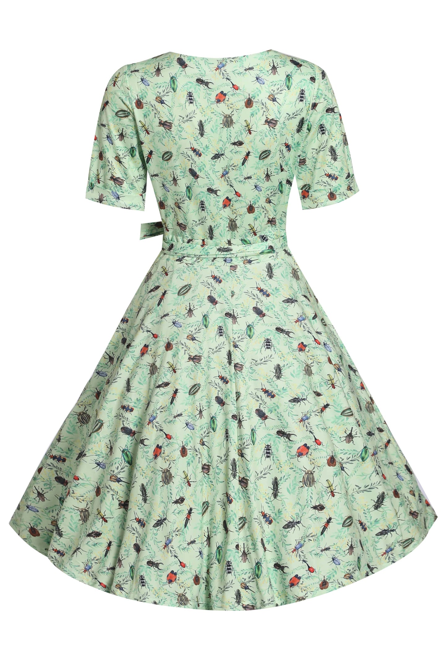 Matilda Green Mint Bug Wrap Dress