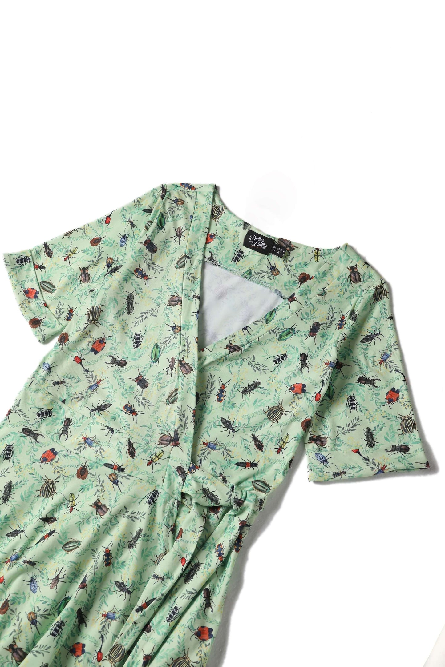 Matilda Green Mint Bug Wrap Dress