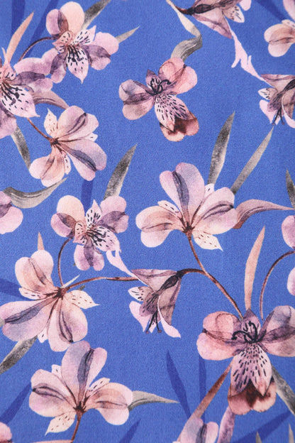 Billie Orchid Floral Long Sleeved Dress