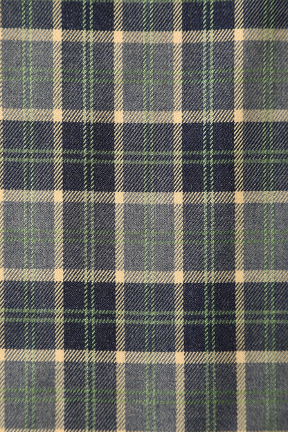 Penelope Navy & Grey Tartan Shirt Dress
