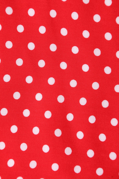 Poppy Red Polka Dot Shirt Dress