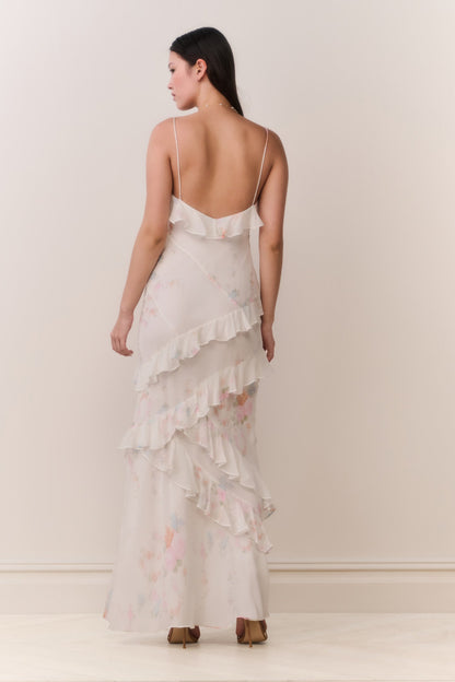 Rialto Floral Bow Print Maxi Dress