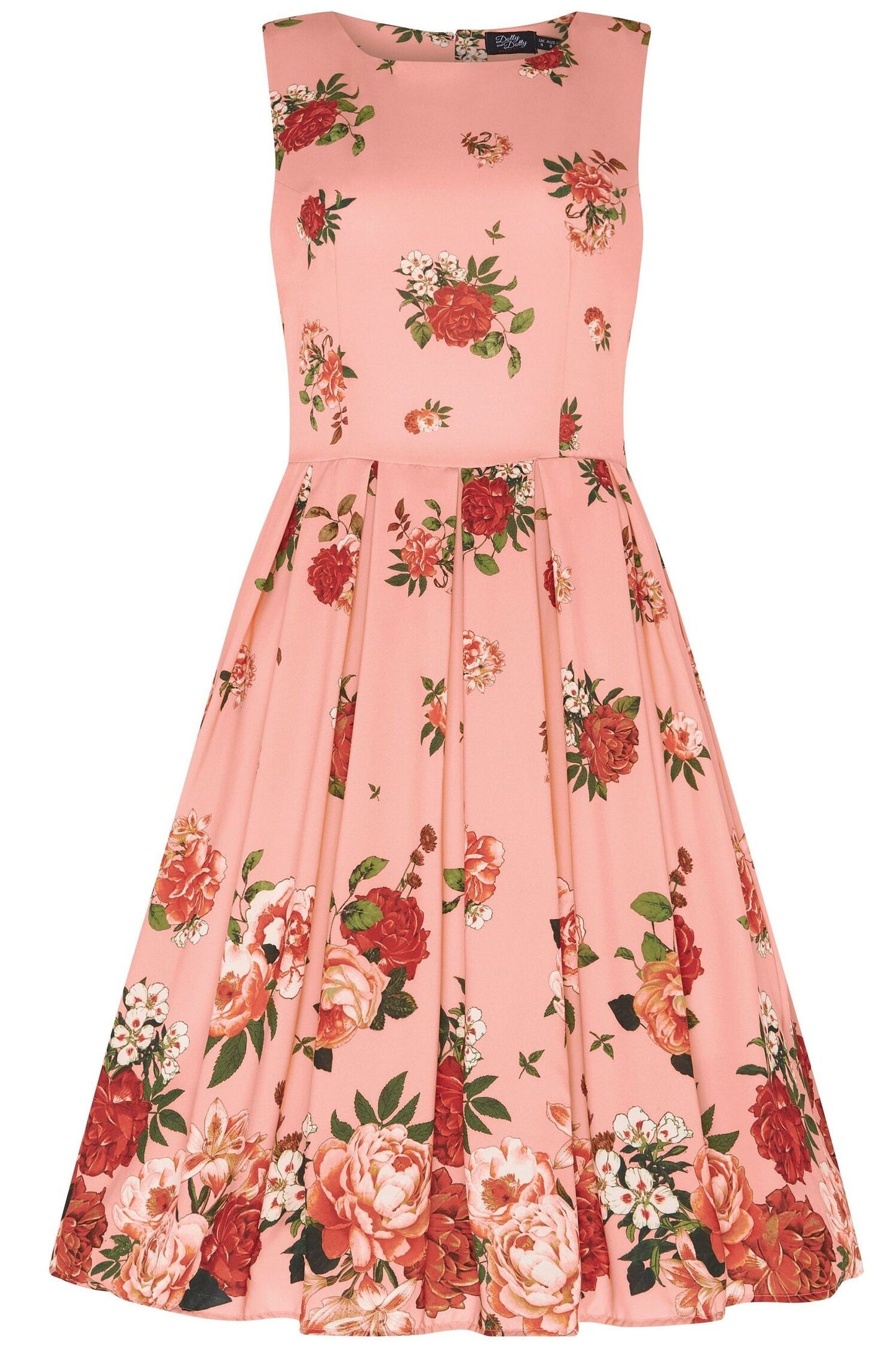 Annie Raising Flowers Swing Dress in Pink