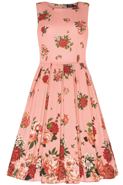 Annie Raising Flowers Swing Dress in Pink