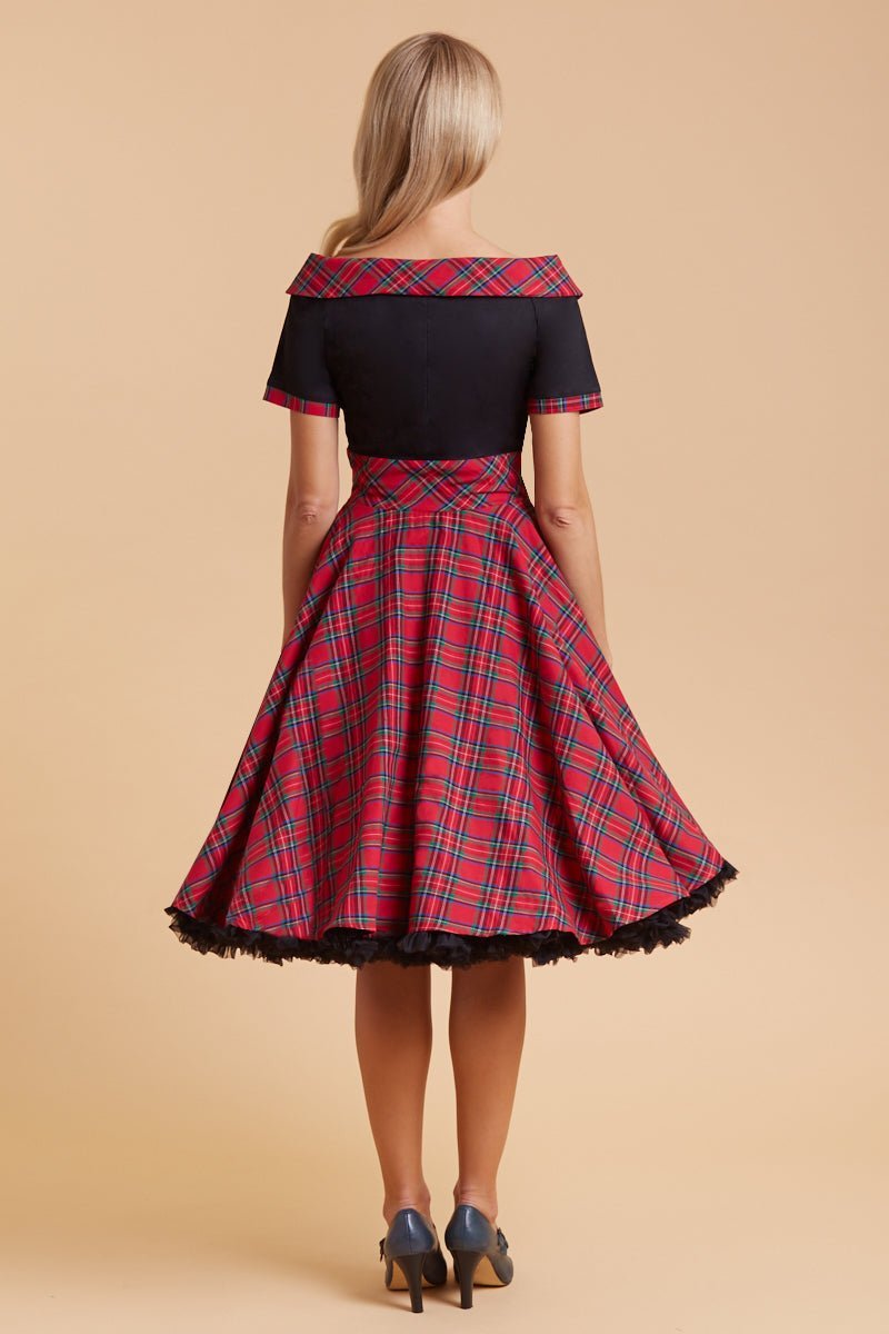 Darlene Red Tartan Swing Dress
