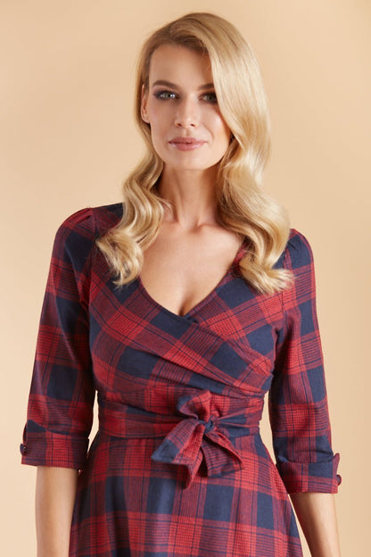 Katherine Red Tartan Swing Dress