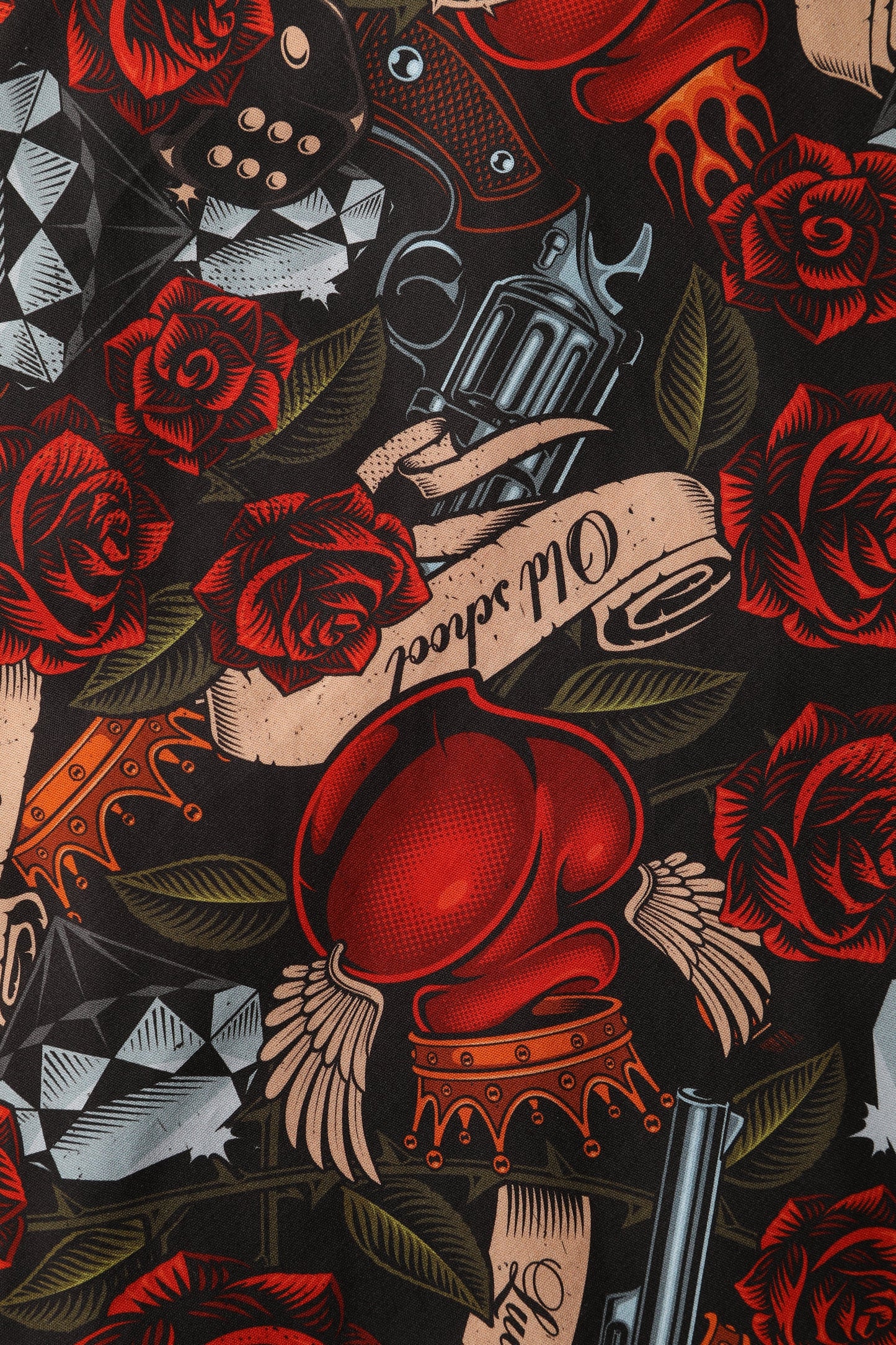 Melissa Rock N Roll Tattoo Strapless Dress